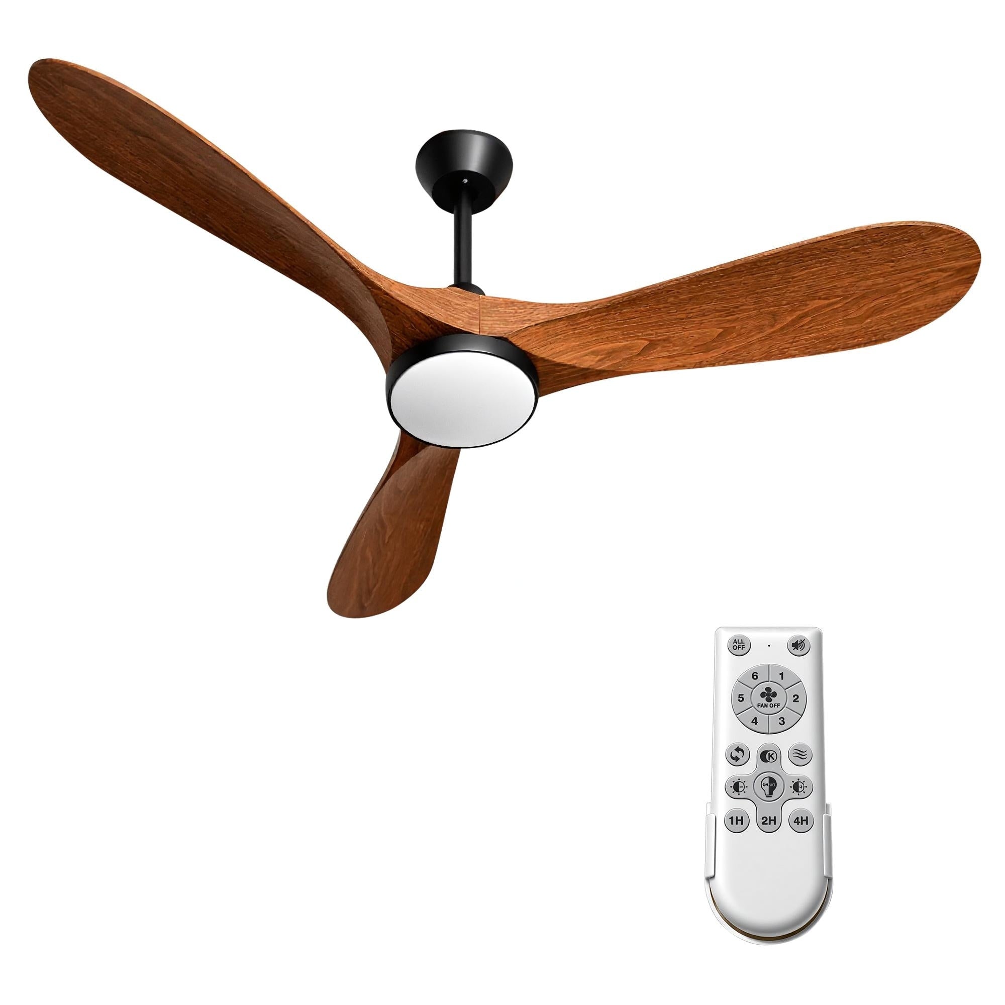Walnut Ceiling Fans With Lights And Remote Control