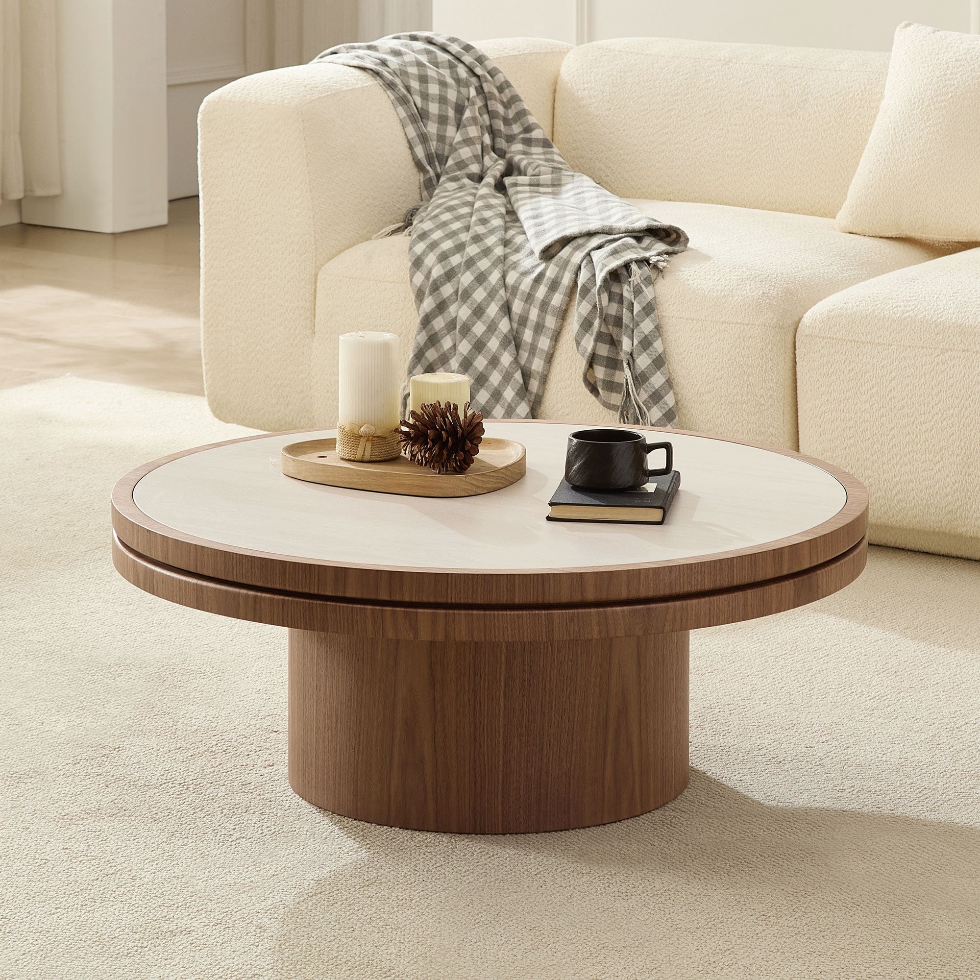 Walnut Coffee Table Side Table Sofa Table For Living Room Simple Center Table End Table Dining Table