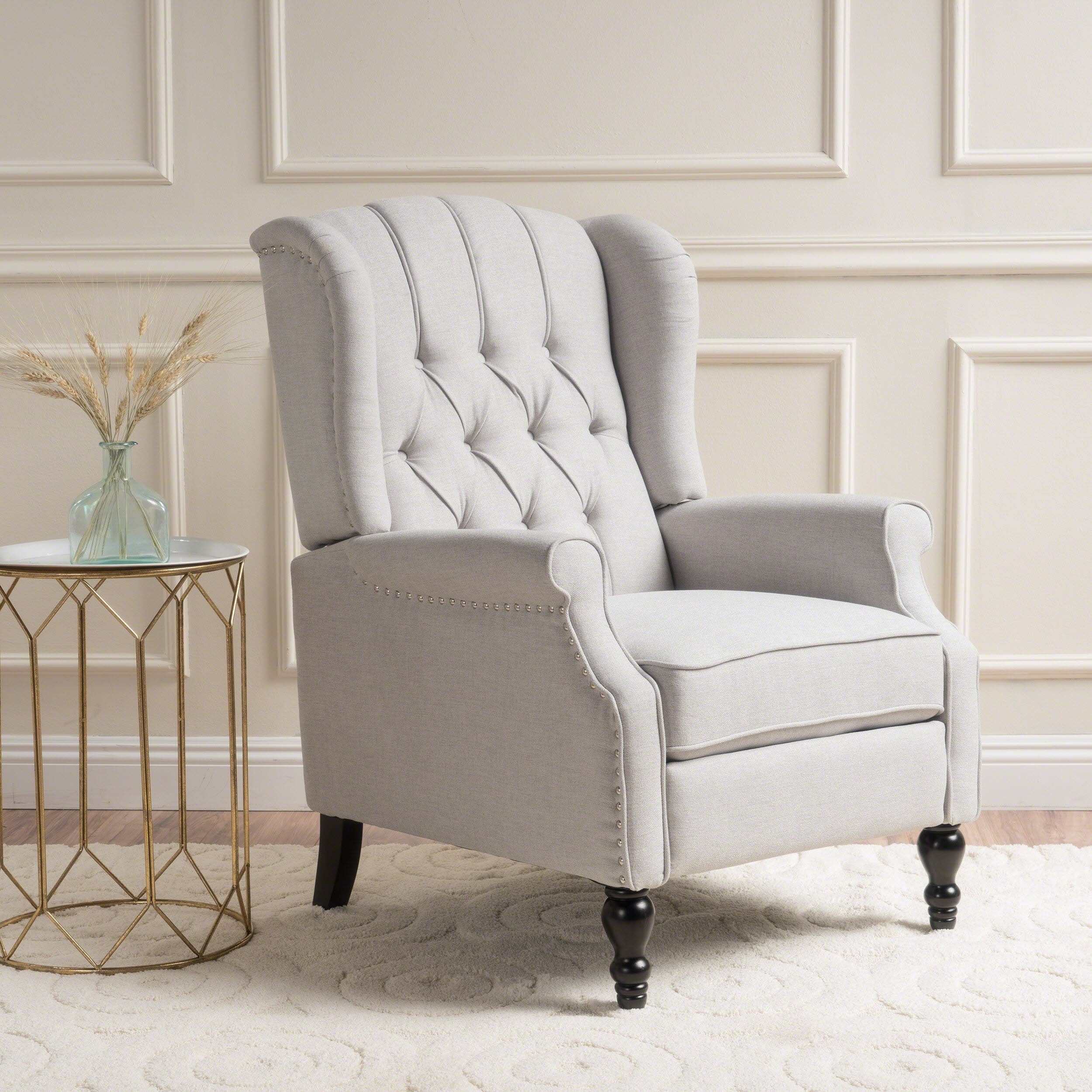 Christopher Knight Home Walter Light Beige Fabric Recliner Club Chair