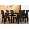 Warehouse Of Tiffany Blazing Dark Brown 7 Piece Dining Table And Chairs Set