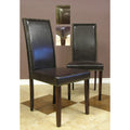 Warehouse Of Tiffany Blazing Dark Brown Dining Chairs Set Of 4