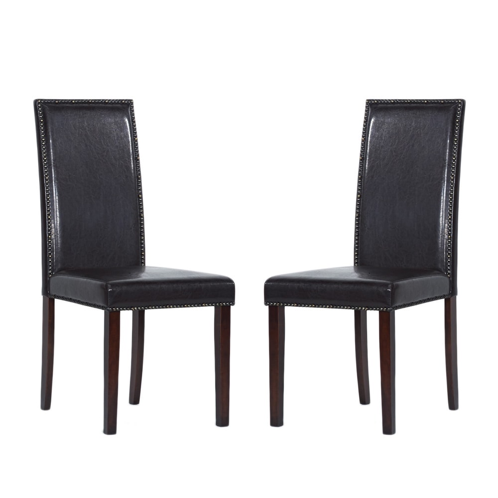Warehouse Of Tiffany Blazing Dark Brown Dining Chairs Set Of 8