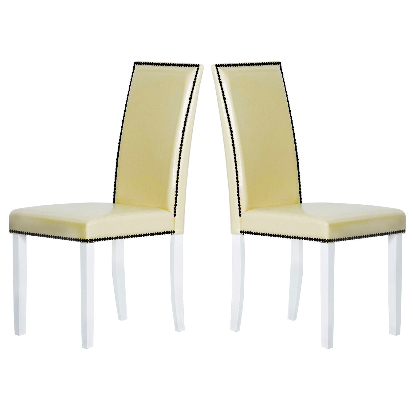 Warehouse Of Tiffany Blazing White Dining Chairs Set Of 4