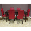 Warehouse Of Tiffany Evellen Red 7 Piece Dining Table And Chairs Set