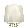 Warehouse Of Tiffany White Chrome Ice Crystal Hanging Lamp