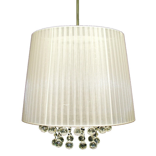 Warehouse Of Tiffany White Ice Crystal Hanging Lamp