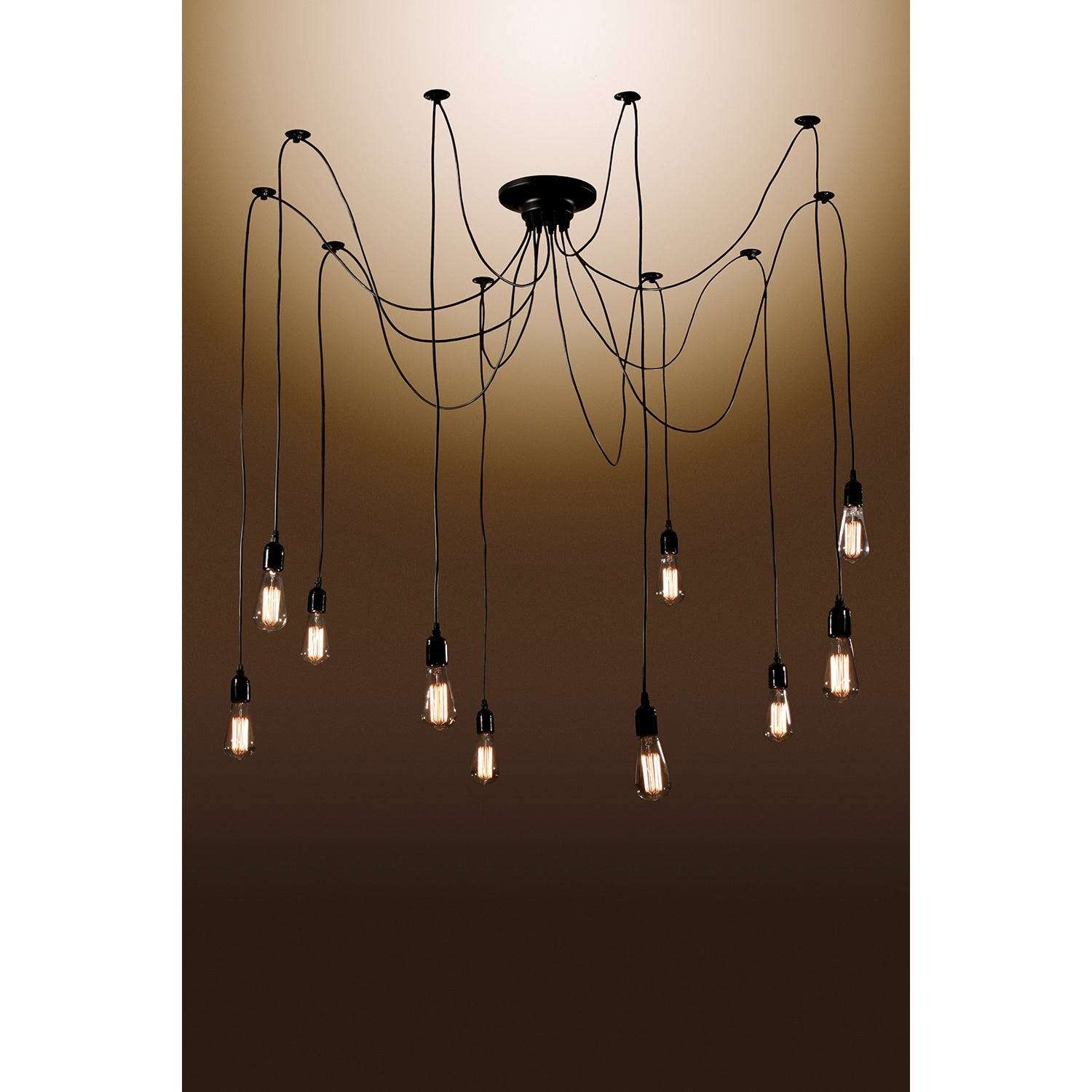 Zendaya 10 Bulb Edison Chandelier With Bulbs