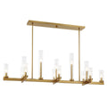 Warm Brass 13 Light Linear Chandelier From The Carina Collection