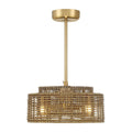 Warm Brass Four Light Fandelier From The Ferndale Collection