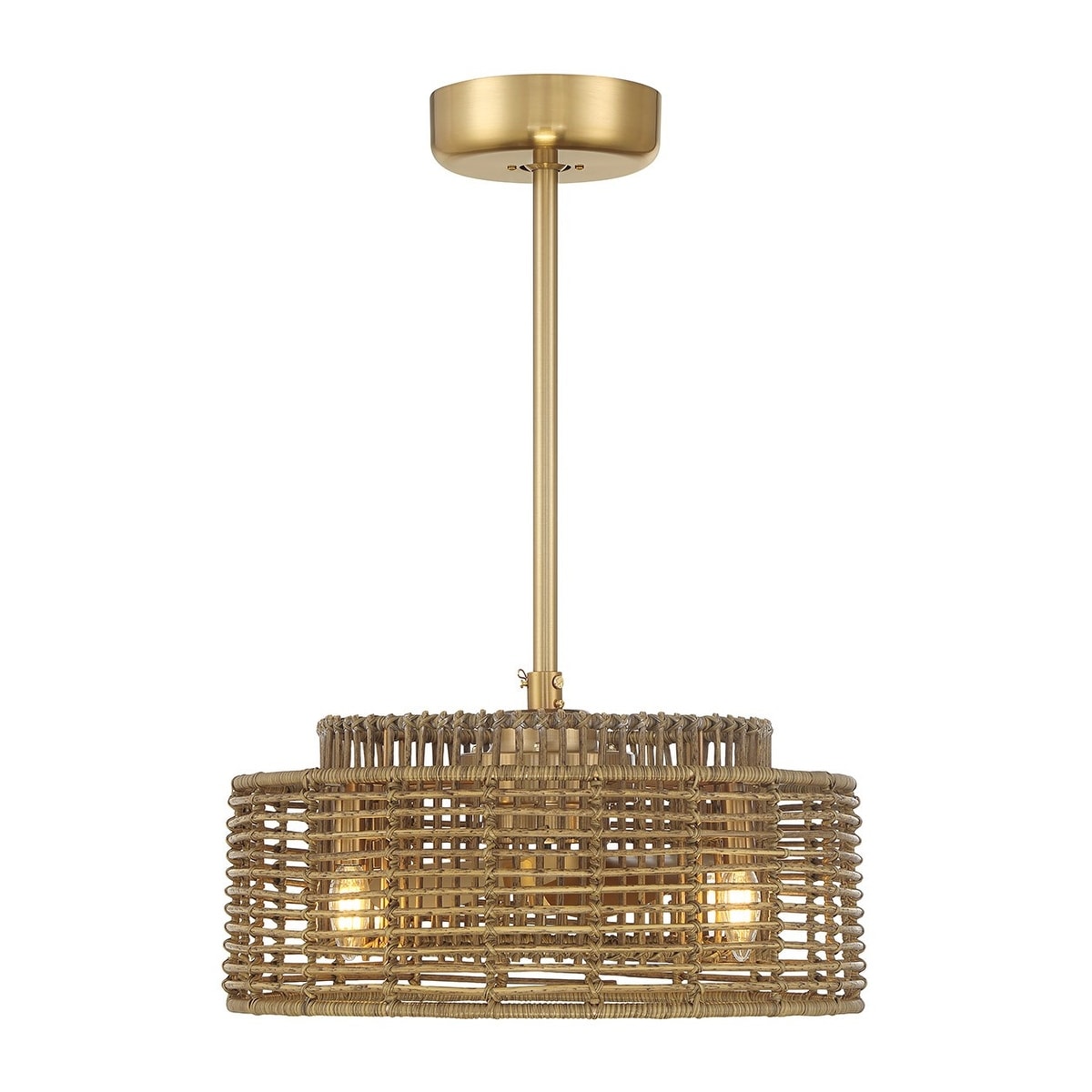 Warm Brass Four Light Fandelier From The Ferndale Collection