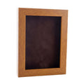 Warm Honey Brown Wood Shadow Box Frame With Acrylic Front Brown Suede Backing 30 Sizes