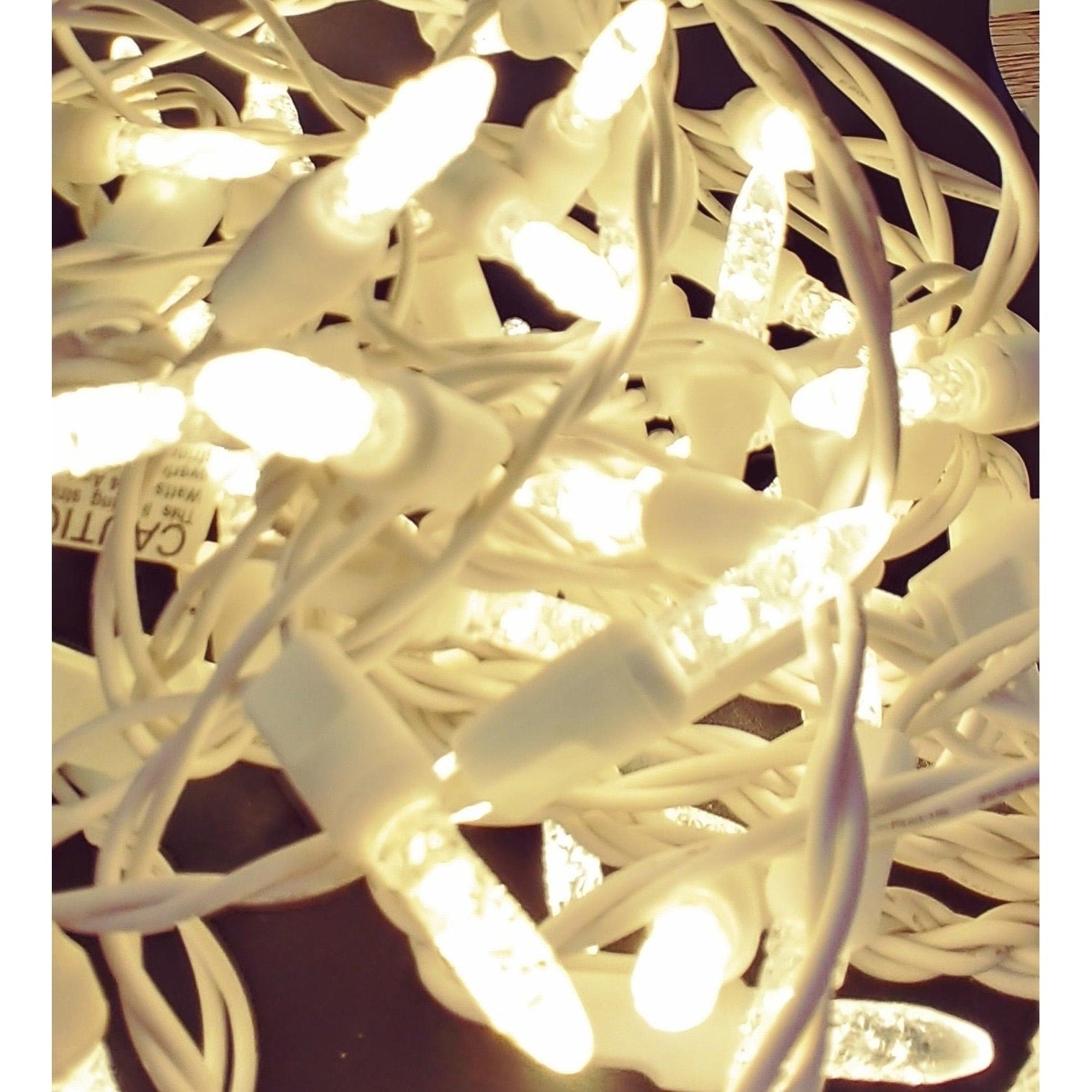 Warm White Led Light String Set Of 70 Lights Icicle