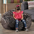 Warrin Furry Glam Faux Fur 3 Ft. Bean Bag By Christopher Knight Home