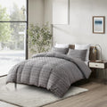 Cotton Duvet Cover Set Washed Woven Pintuck Texture
