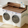 Washer Dryer Countertop With Non Slip Pads Laundry Wood Shelf Topper With Edge For Washer And Dryer Laundry Hamper Counter