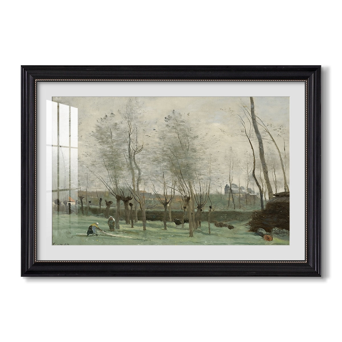 Washerwomen In A C 1871 Jean Baptiste Camille Corot Custom Framed Print