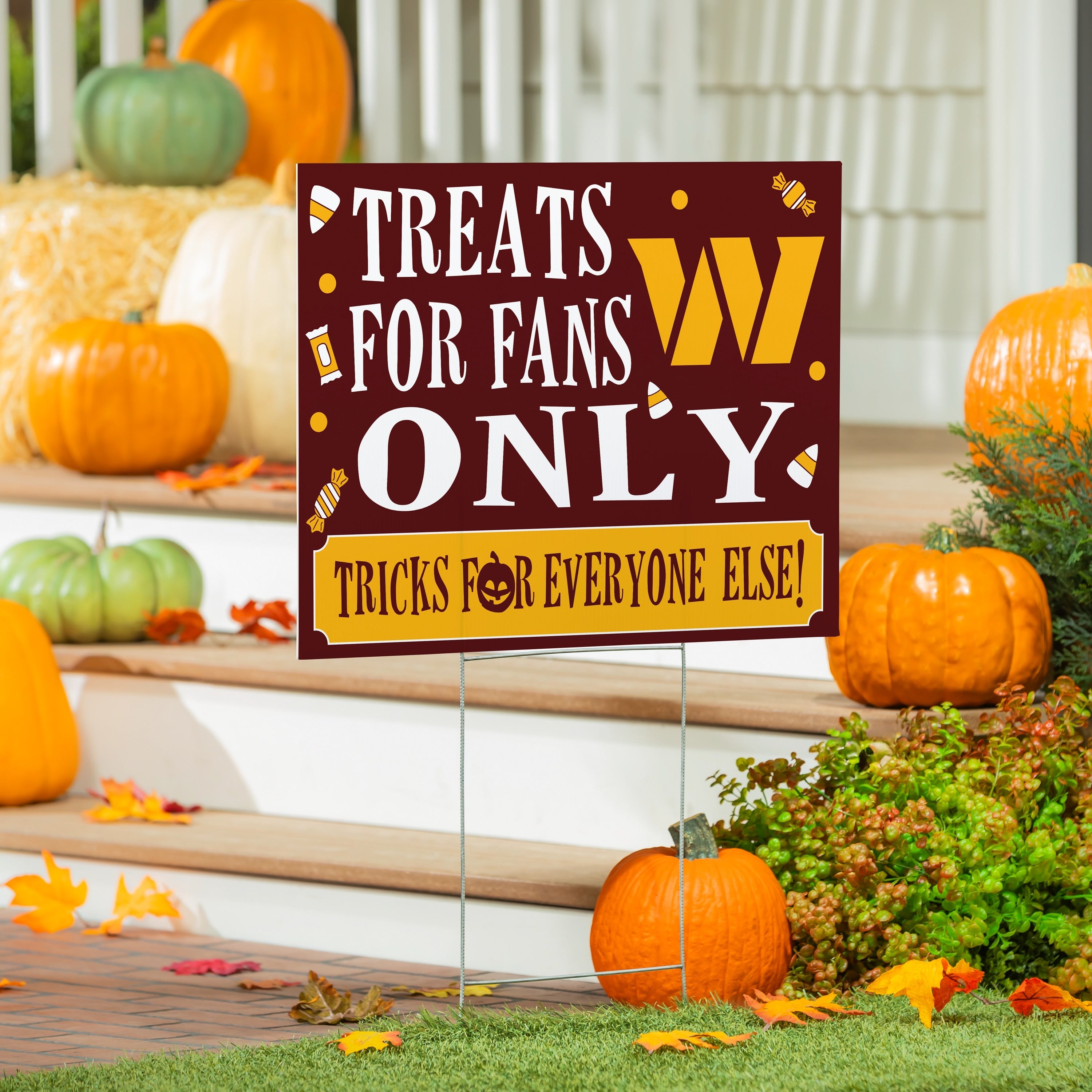 Washington Commanders Yard Sign Halloween Treats For Fans