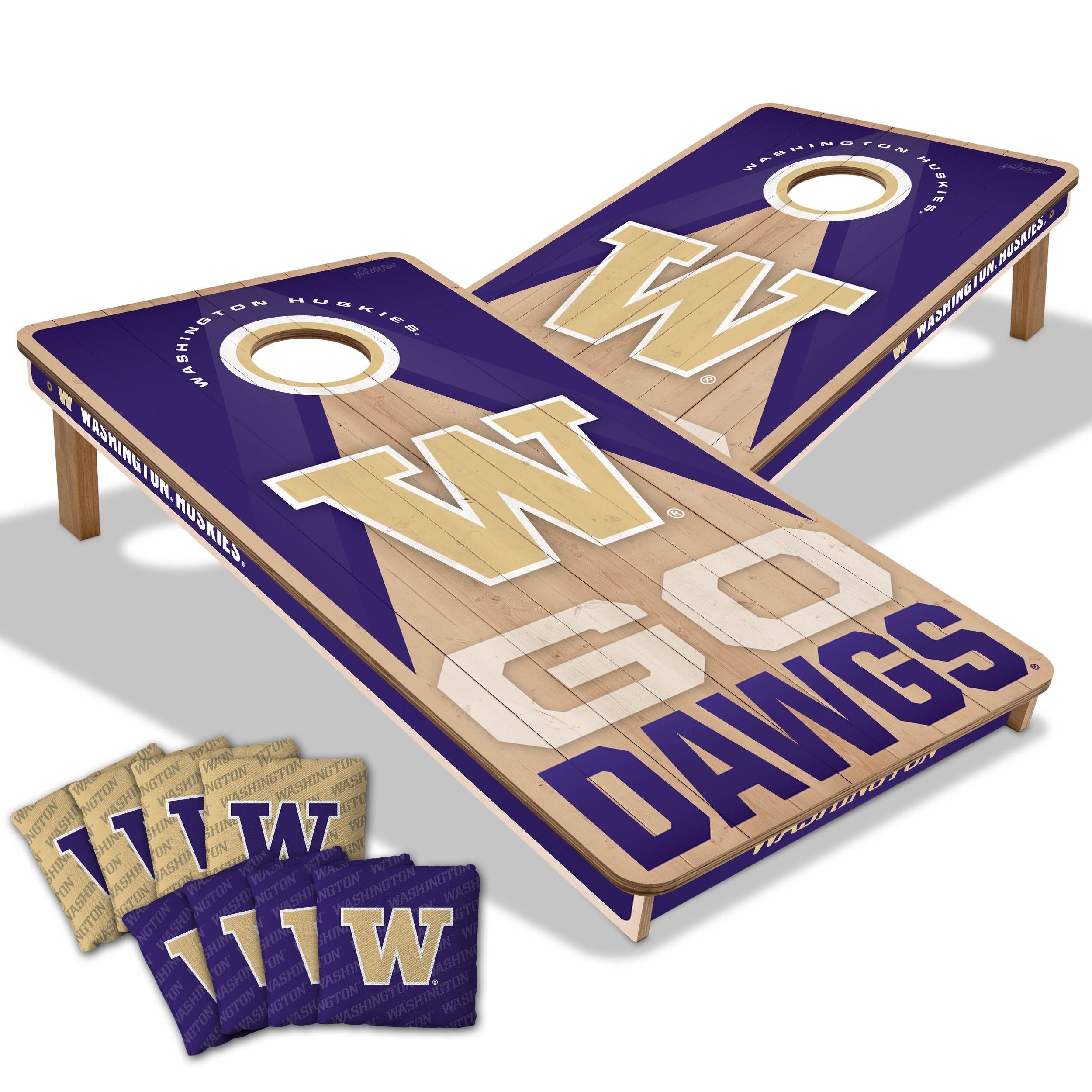 Washington Huskies Ncaa 2X4 Professional Cornhole Board Set