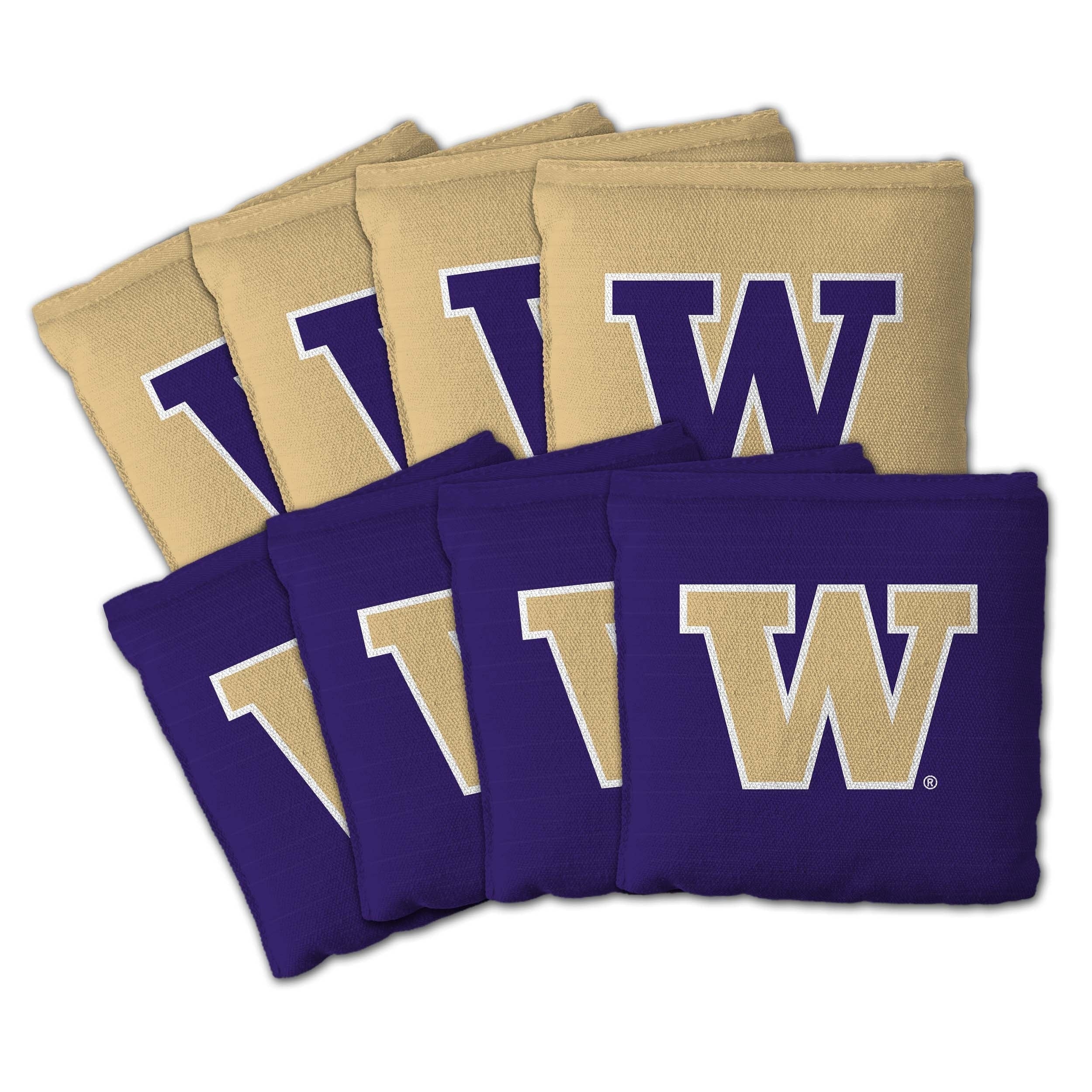 Washington Huskies Ncaa Dual Sided Pro Stop Slide Cornhole Bags