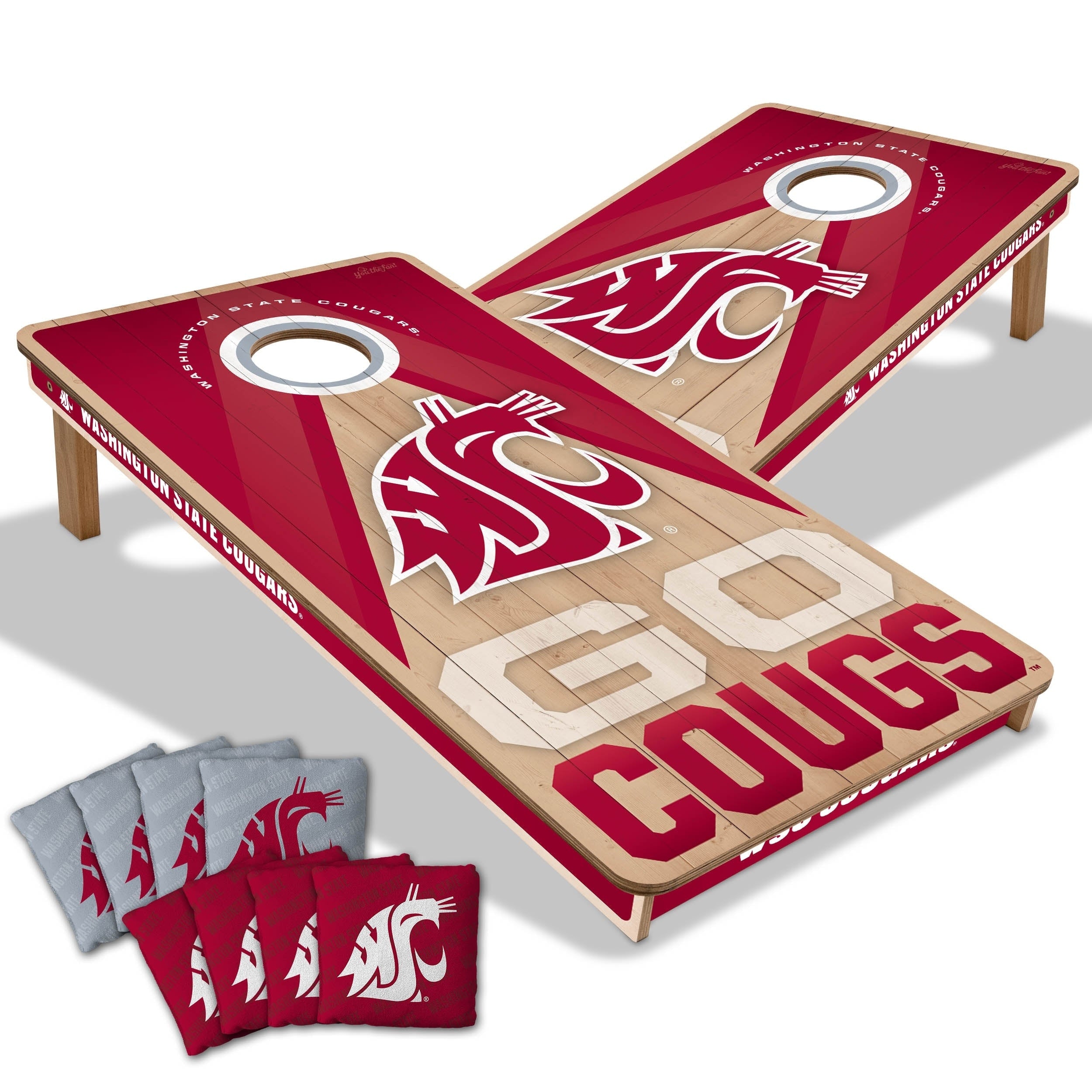 Washington State Cougars Ncaa 2X4 Professional Cornhole Board Set