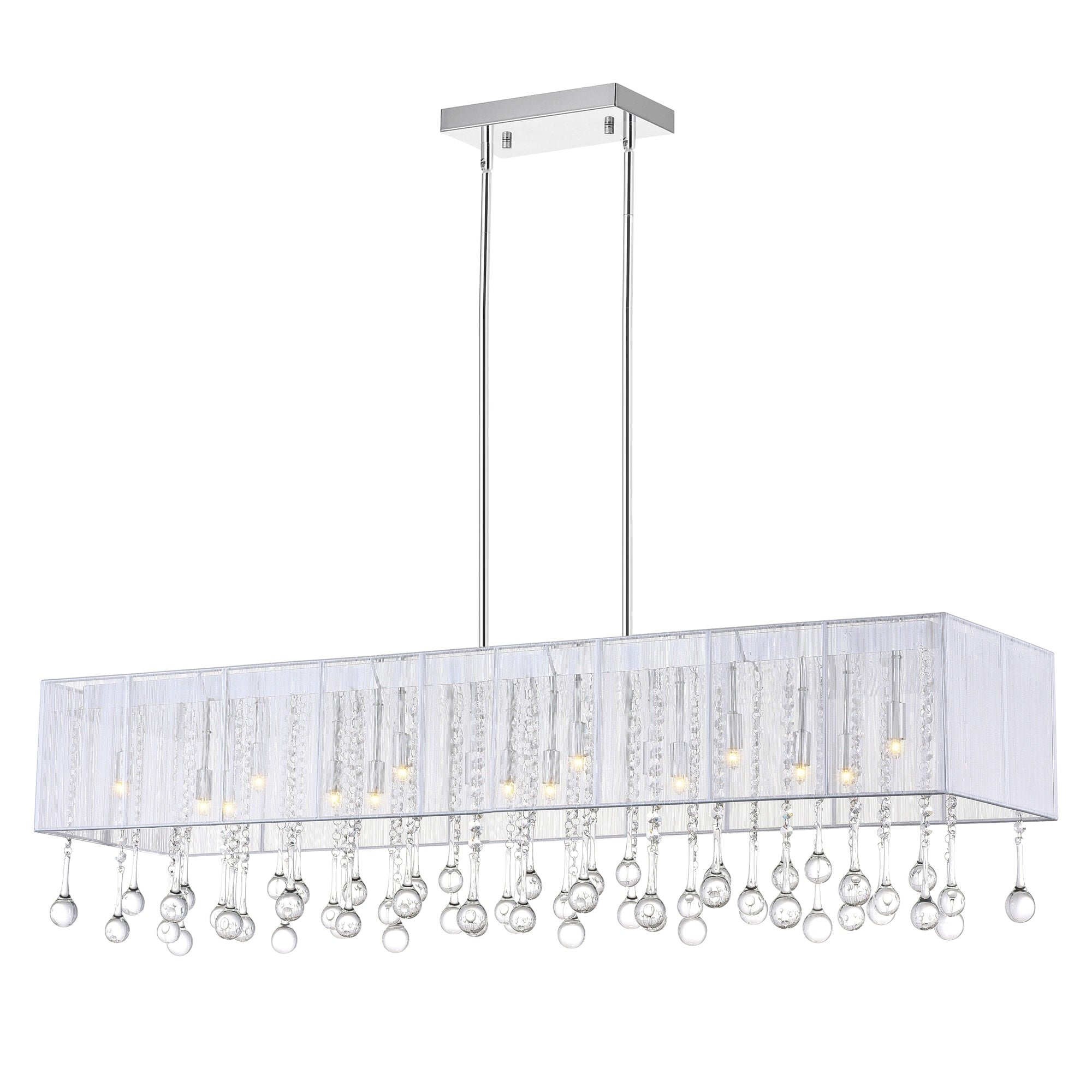 Chrome Finished Stainless Steel 17 Light Chandelier