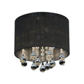 4 Light Flush Mount With Chrome Finish