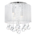 4 Light Flush Mount With Chrome Finish