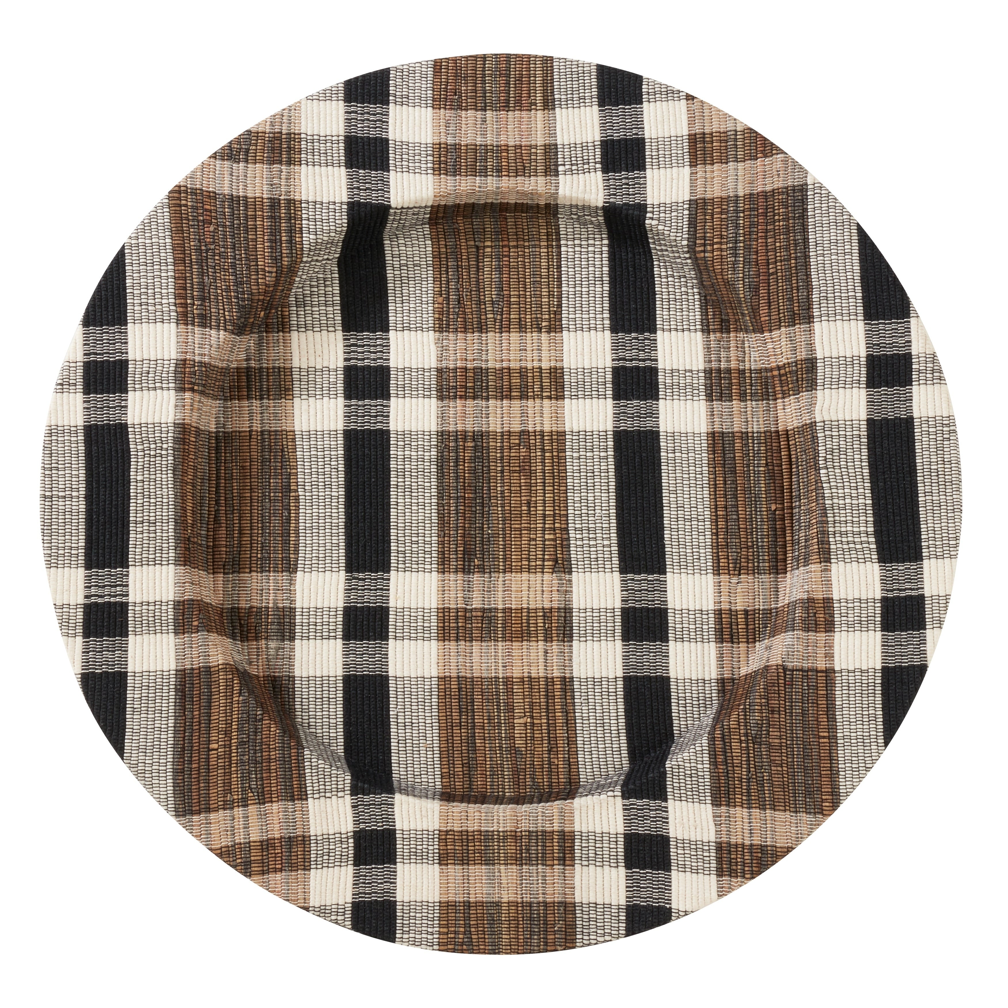 Water Hyacinth Woven Plaid Chargers Set Of 4