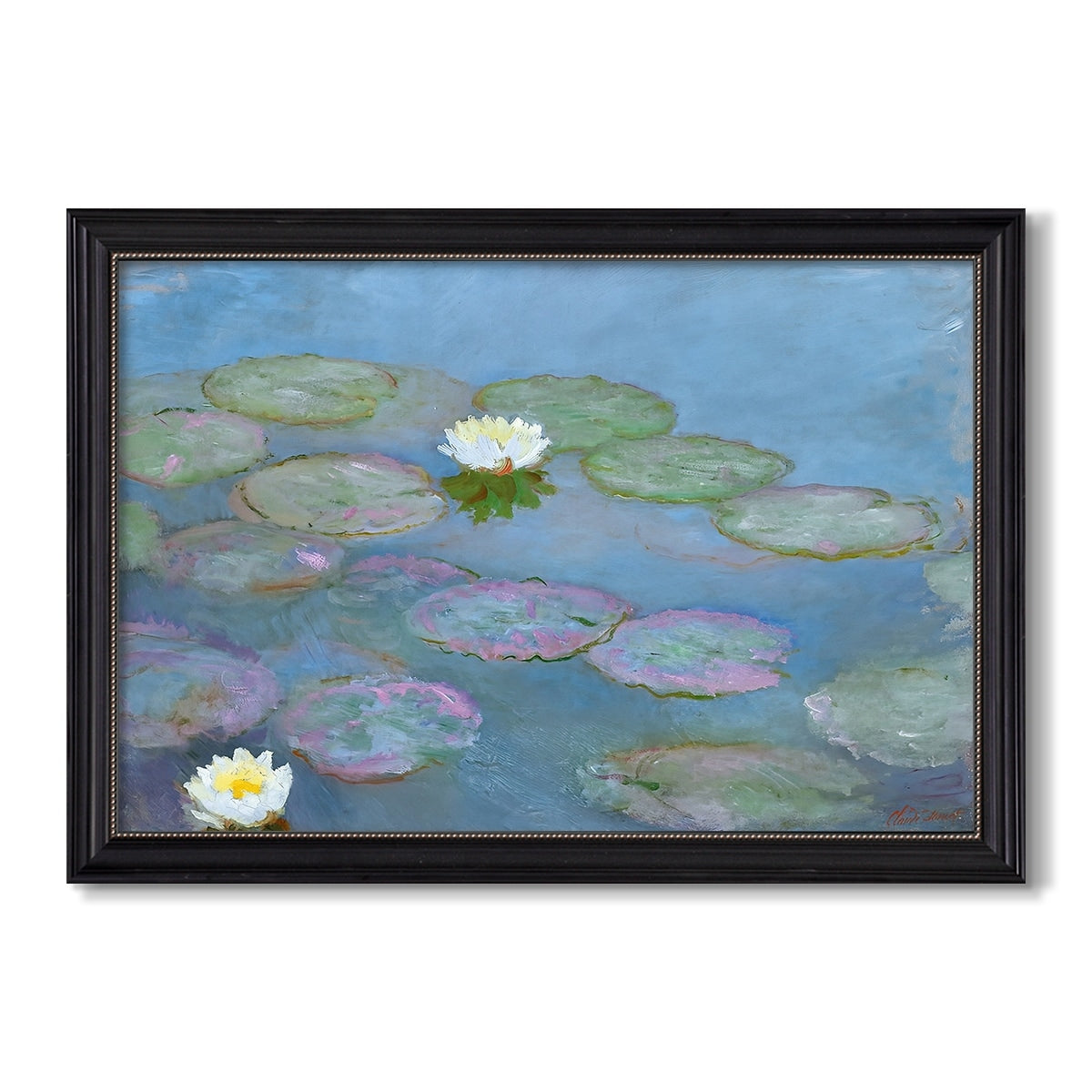 Water Lilies 1897 1899 Claude Monet Custom Framed Canvas