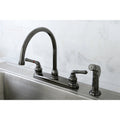 Water Onyx Centerset Kitchen Faucet In Black Stainless Steel