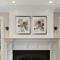 Watercolor Poppy 2 Piece Set Silver Frame