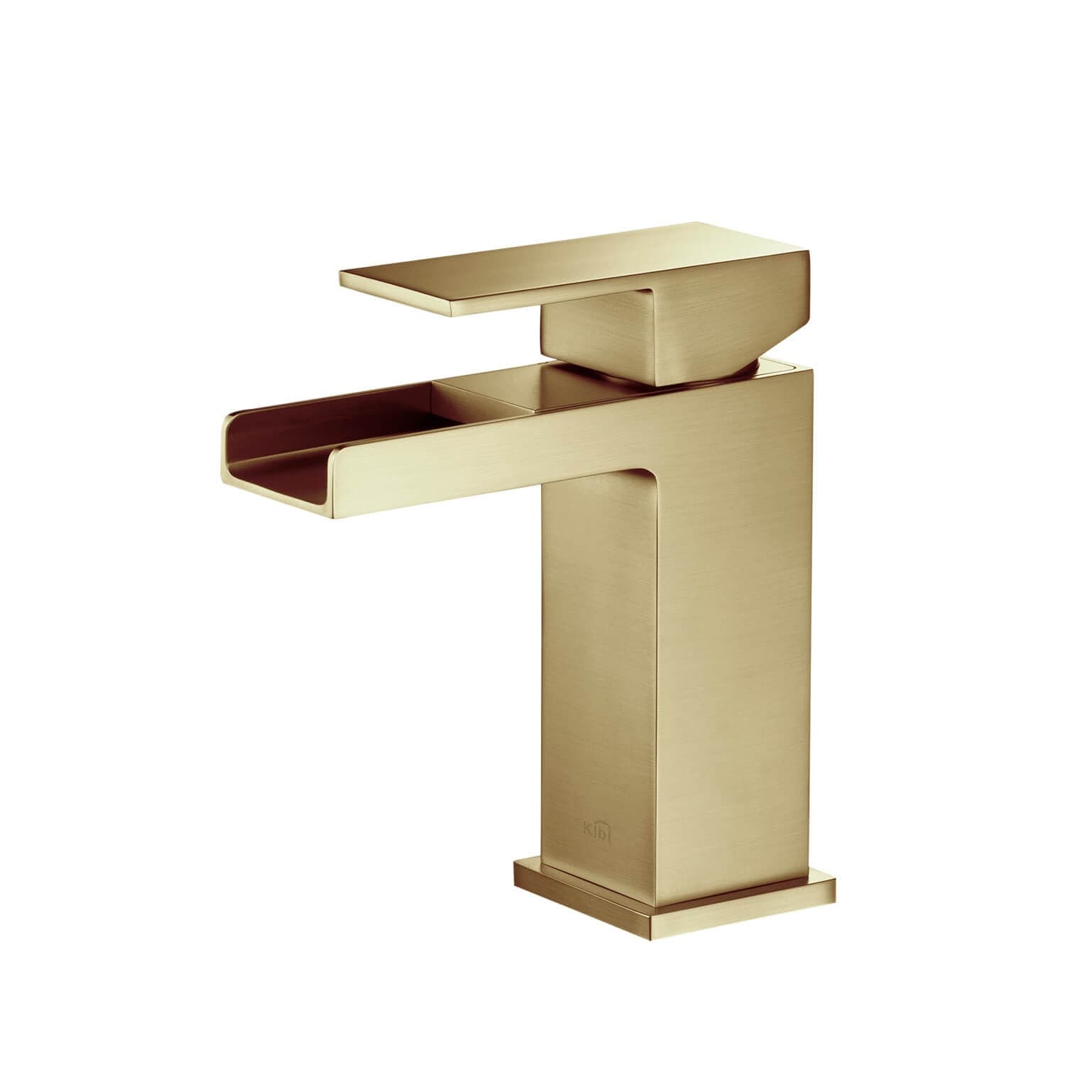 Waterfall Lead Free Solid Brass Single Handle Bathroom Vanity Sink Fauce With Water Hose