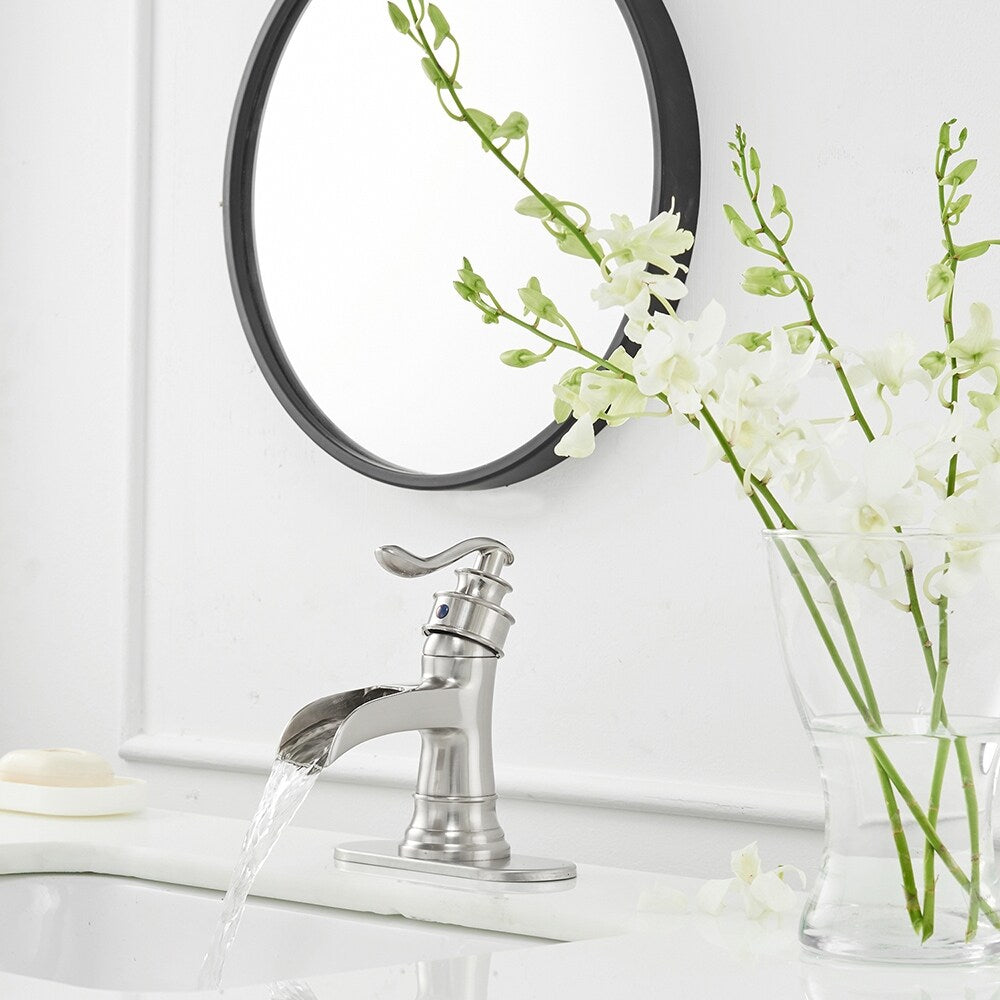 Waterfall Single Hole Bathroom Faucet
