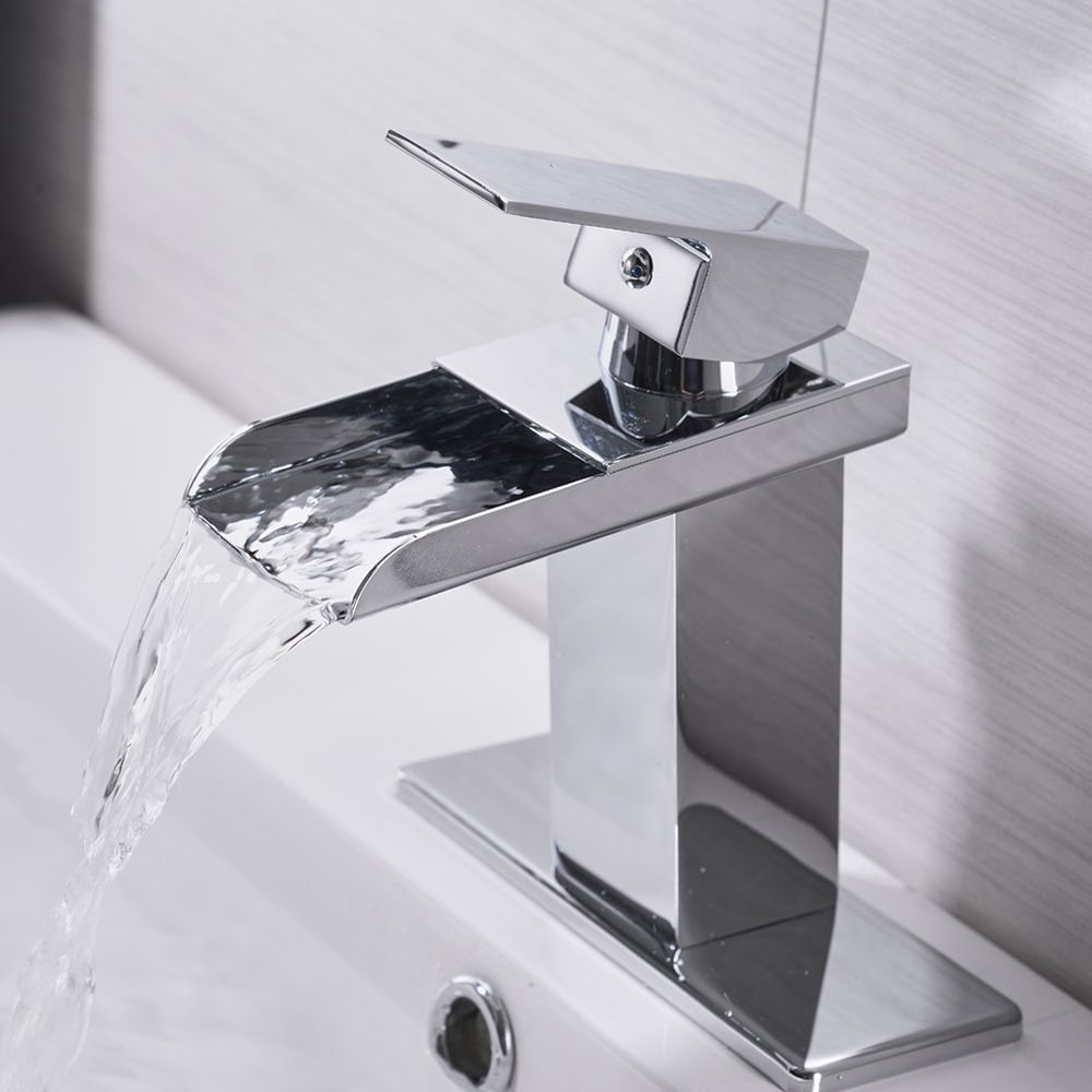 Waterfall Single Hole Bathroom Faucet