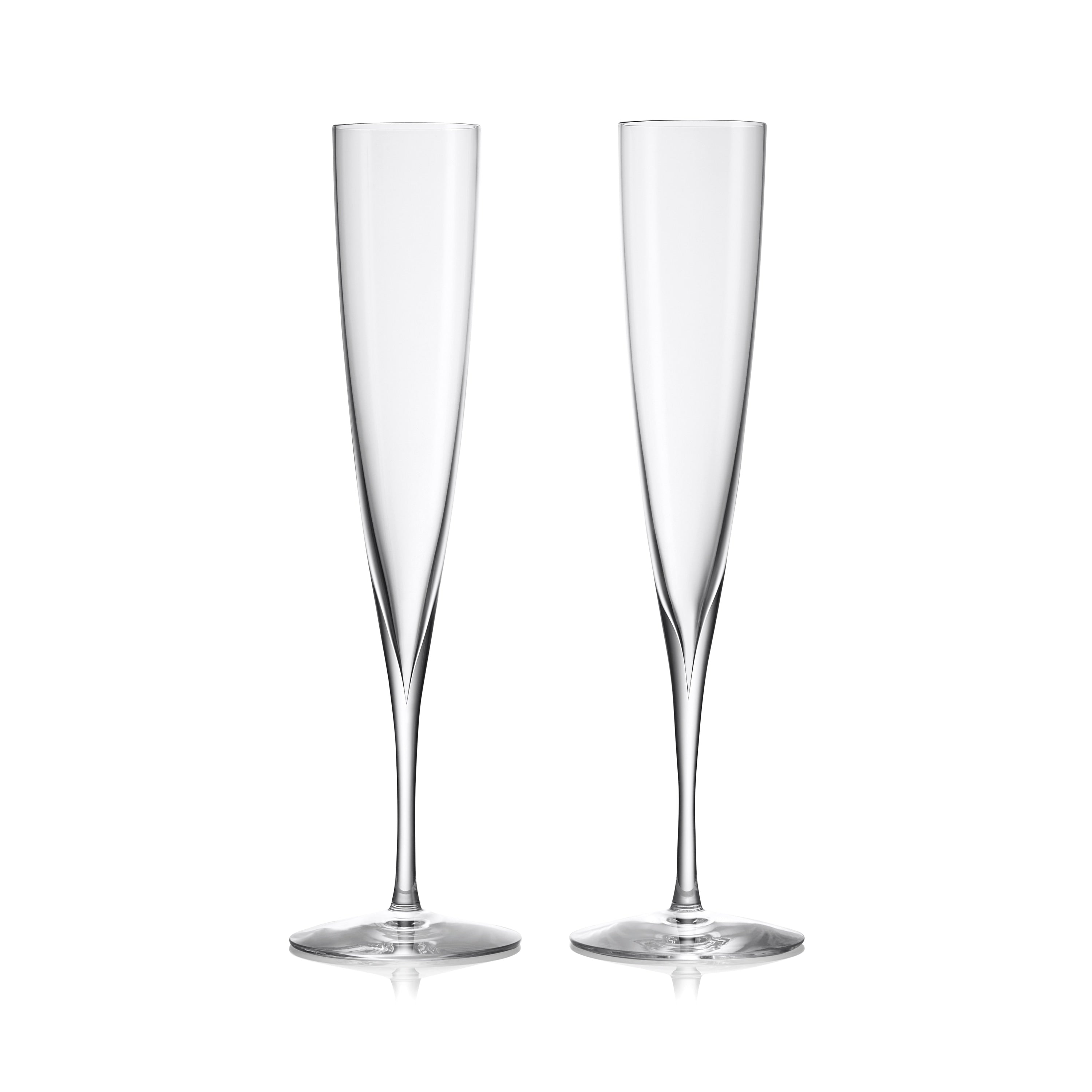 Elegance Clear 5.7Oz. Champagne Trumpet Flute Set Of 2