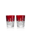 Waterford Lismore Red Double Old Fashioned 12.5Floz Set Of 2