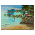 Topical Beach Waterfront Wrapped Canvas Art Print