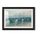 Waterloo Bridge Gray Weather 1900 Claude Monet Custom Framed Print