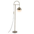 Waterloo Floor Lamp White Brushed Brass