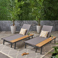 Waterloo Outdoor Chaise Lounge With Side Table Set Of 2 By Christopher Knight Home