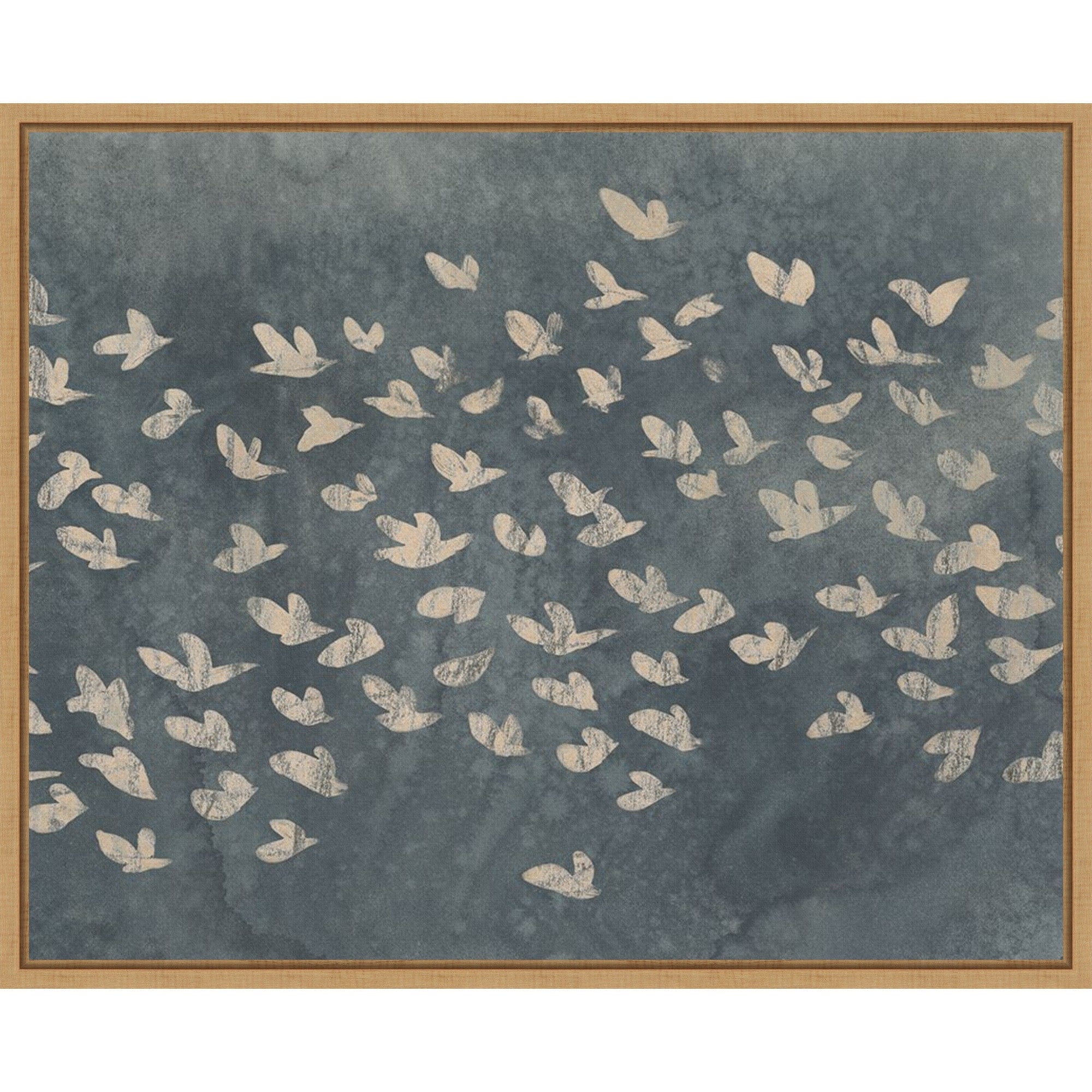 Watermark Flock No. 1 By June Erica Vess 28 X 23 In. Framed Canvas Wall Art Print