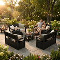 Waterproof And Sun Proof Courtyard Garden Set Storage Chair Can Be Locked Multifunctional Coffee Table Stool