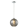Watersphere 10 Inch Wide 1 Light Pendant In Polished Chrome With Clear 10In W X 10In D X 11In H