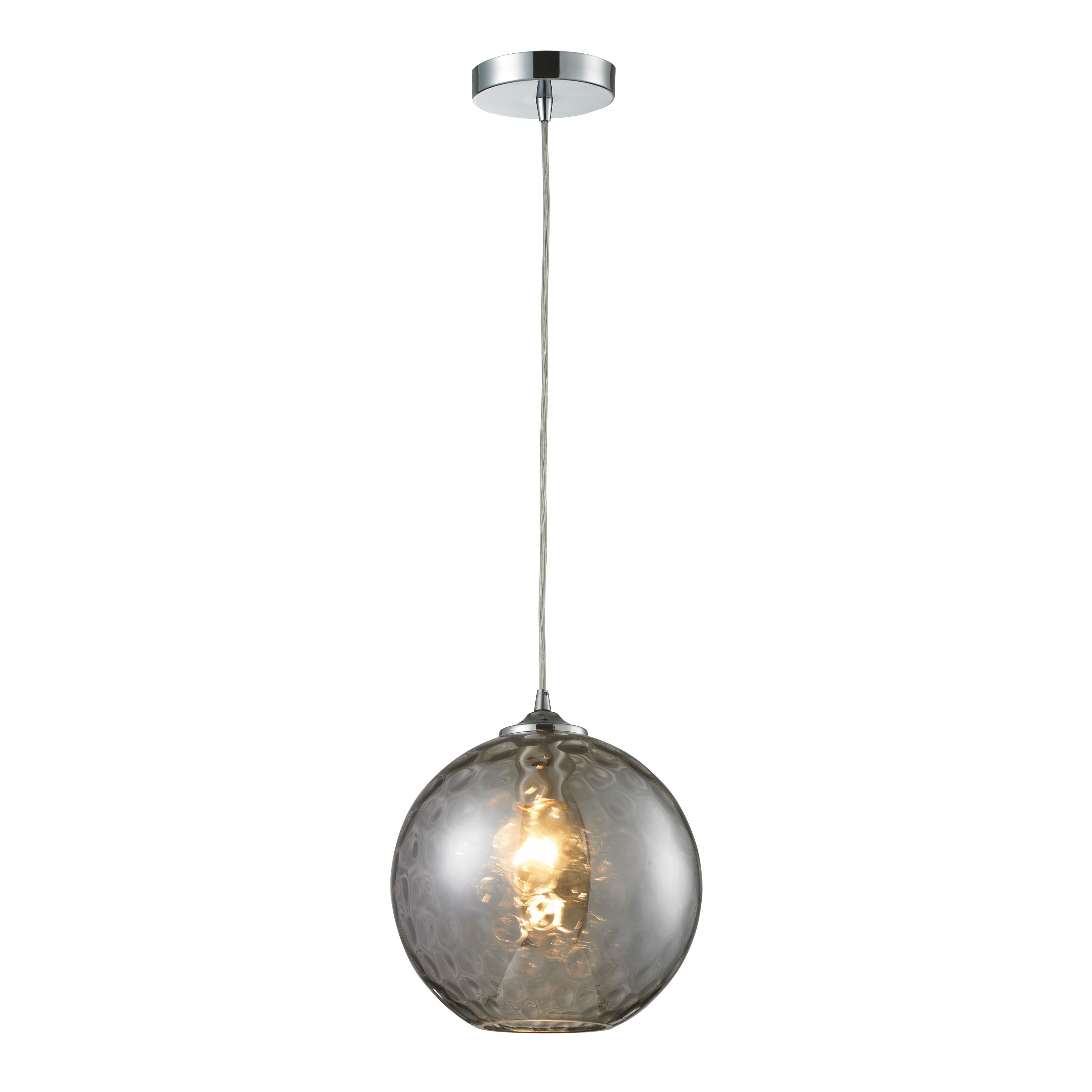 Watersphere 10 Inch Wide 1 Light Pendant In Polished Chrome With Clear 10In W X 10In D X 11In H
