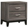 Carbon Loft Conan Grey Oak 2 Drawer Nightstand