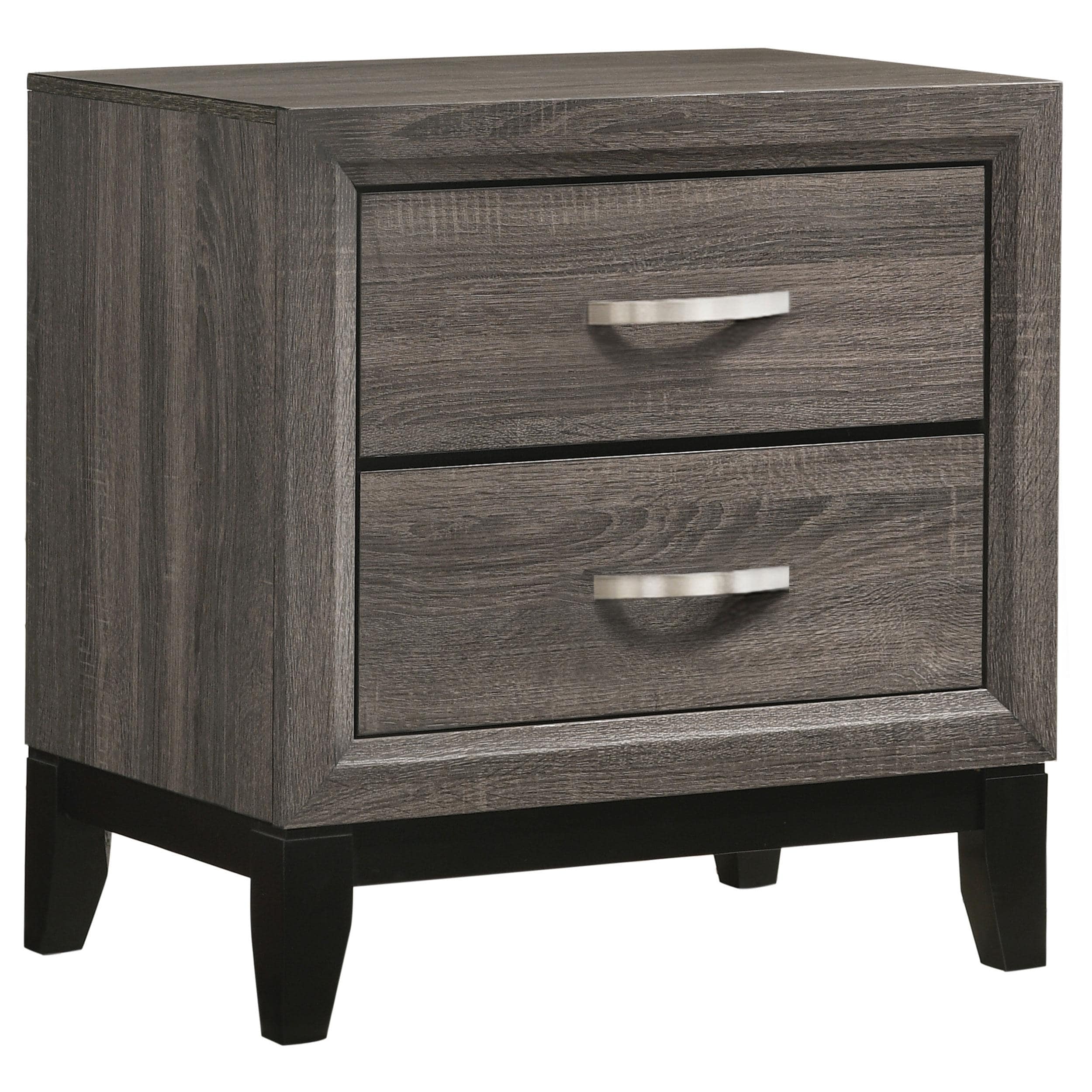 Carbon Loft Conan Grey Oak 2 Drawer Nightstand