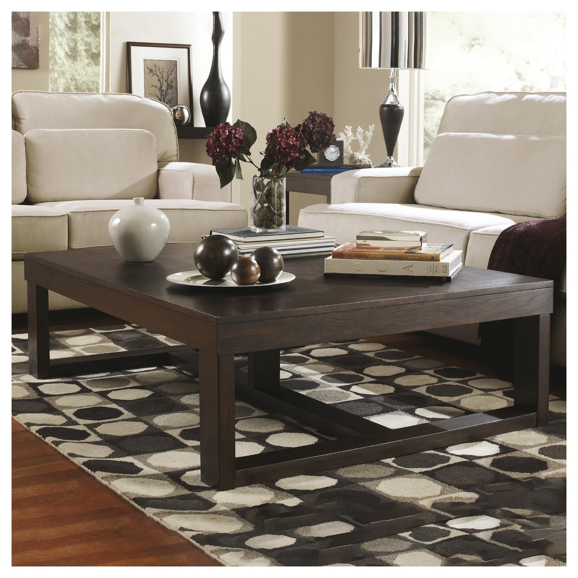 Signature Design By Ashley Watson Dark Brown Rectangular Cocktail Table