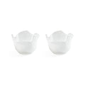 Wavy Bowl Glass Tealight Candle Holders Set Of 2