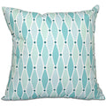 Wavy Geometric Print 16 Inch Throw Pillow