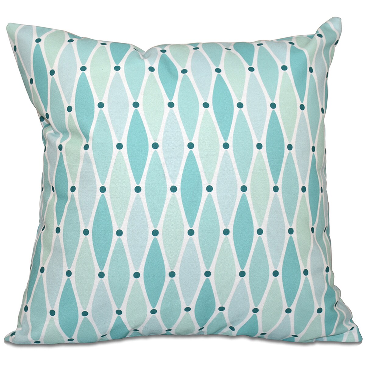 Wavy Geometric Print 16 Inch Throw Pillow